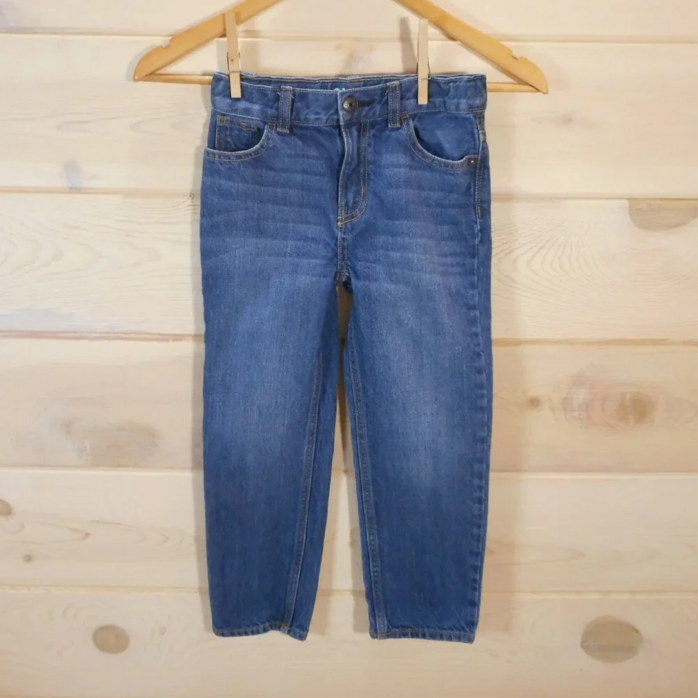OshKosh B'gosh Boys size 6 R Straight Leg Jeans Adj Waist Medium Wash